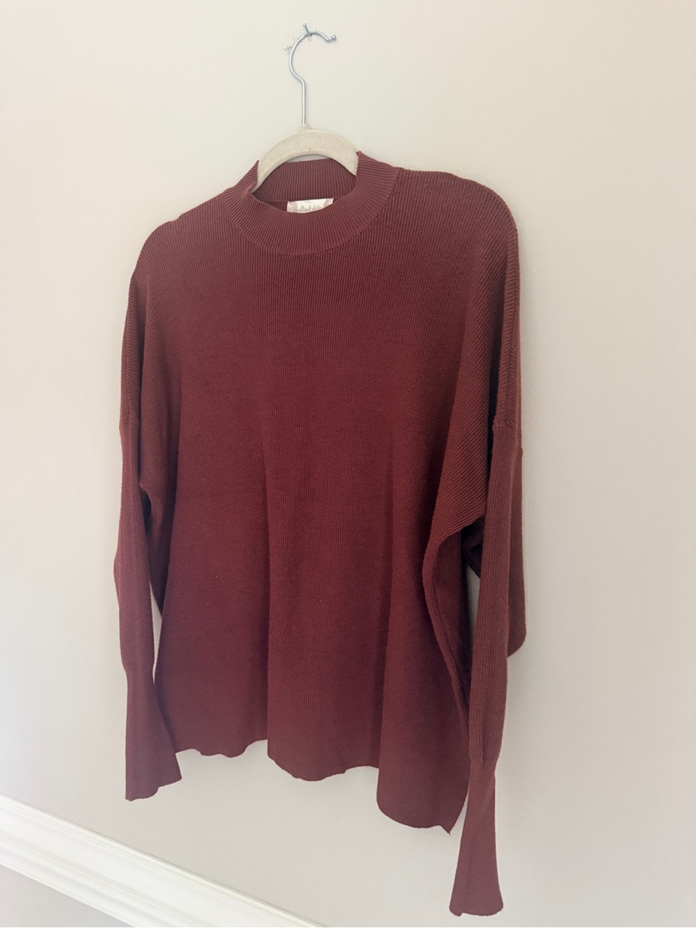 NWOT Altar'd State Women's Cotton-Blend Crewneck Sweater in Maroon, size S\M